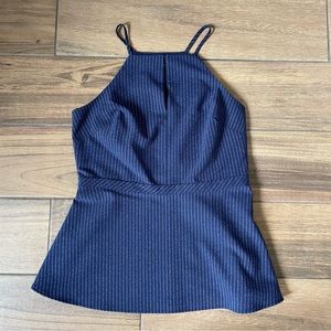 Banana Republic Pinstripe Peplum Top
